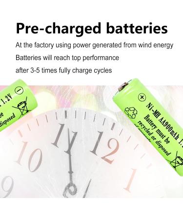 1.2V AA NIMH 900mAh Rechargeable Batteries - 12 Pack for Outdoor Solar Lights & LED String Lights - Buy Online on GoSupps.com