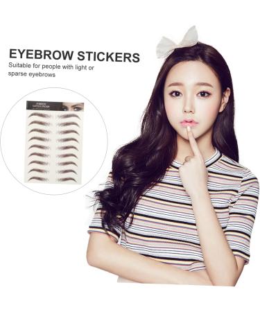 PLAFOPE 6d Eyebrows Stickers 9 sheets Temporary Hairlike Lady Waterproof Eyebrows False Transfer Transfers Brow Stickers - Buy Online on GoSupps.com