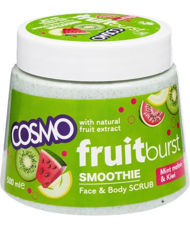 Mint Melon and Kiwi Body Scrub, 500 ml | 16.90 fl.oz Body Scrub, With Natural Fruit Extract, All Skin Types, for Men & Women