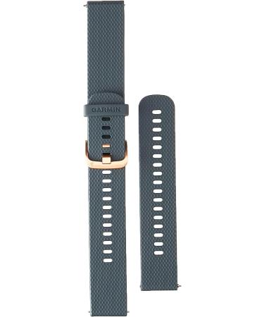 Garmin 20mm Quick Release Silicone Band in Granite Blue with Rose Gold Hardware - Two Sizes Included - Buy Online on GoSupps.com