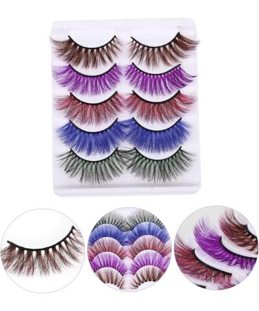 20 Pairs Colored False Eyelashes Party Diy Fake Lashes Cosplay Fake Eyelashes Party False Eyelashes Stage Makeup Supply 3d Eyelashes Cosmetics Artificial Imitation Girl - Buy Online on GoSupps.com