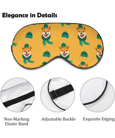 Shiba Inu Dog Sleep Mask - Funny Eye Cover for Sleeping - Adjustable Strap - Blocks Light for Night Travel - Men and Women - Buy Online on GoSupps.com