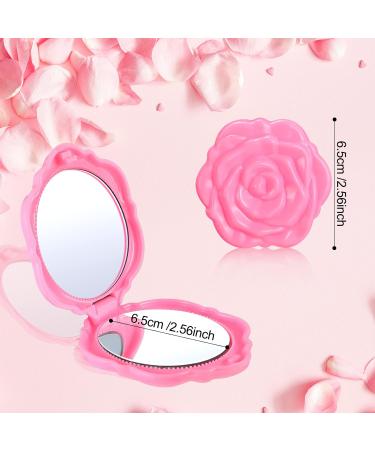Yulejo 20 Pack Pink Rose Compact Mirrors - Portable Mini Travel Makeup Mirror for Bridesmaids, Women, Girls - Handheld Wedding Party Gift - Buy Online on GoSupps.com