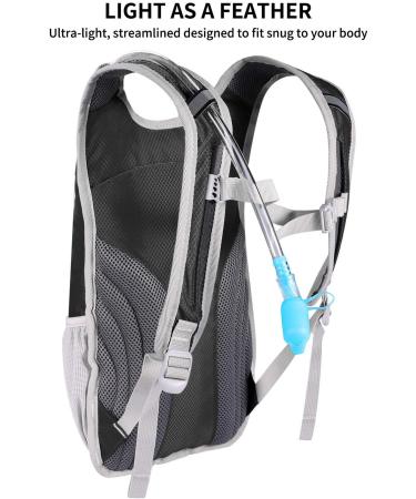 2L Hydration Pack Backpack for Running, Hiking & Cycling | Insulated Water Pack for Men & Women - Black - Buy Online on GoSupps.com