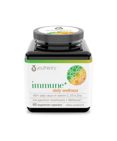 Youtheory Immune+ Daily Wellness 60 Vegetarian Capsules