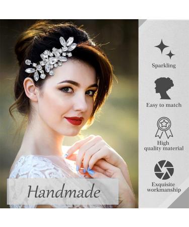 PLABBDPL Bridal Crystal Rhinestone Hair Comb Slides - Wedding Hair Accessories for Women - Buy Online on GoSupps.com