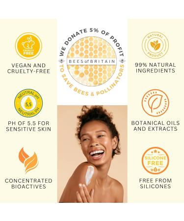 99% Natural Honey & Lavender Body Butter - 100g | Bees of Britain | Soothes Dry Skin | 5% Donation to Save Bees - Buy Online on GoSupps.com
