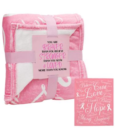 Breast Cancer Gifts for Women Chemotherapy Blanket Pink