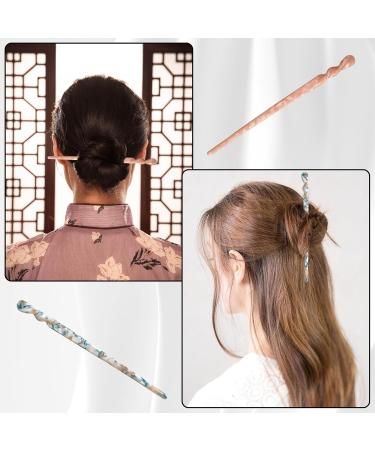 Bekecidi 8 Pieces Acetate Hair Sticks Tortoise Shell Hairpin Hair Chopsticks Vintage Hairpin Long Chinese Hairpins Hair Styling Accessories for Women Girls Bun Hairstyles - Buy Online on GoSupps.com