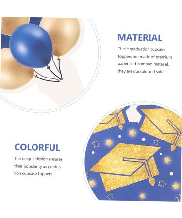 TOPBATHY 2 Sets 2023 Graduation Season Graduation Cupcake Stick Graduation Cake Decorations Graduation Cupcake Topper Graduation Cap Cupcake Toppers Grad Dessert Toppers Balloon - Buy Online on GoSupps.com