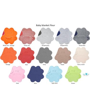 Wallaboo Baby Blanket Fleur 100% Cotton | Green | 85 x 85 cm | Supersoft for Pram Moses Basket Crib Car Seat Travel | Newborn to 10 months - Buy Online on GoSupps.com