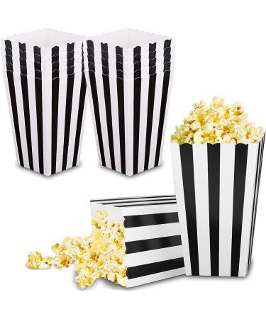 18 Pieces Popcorn Boxes Snack Cardboard Candy Box for Christmas Birthday Party Gift Snacks Chips Sweets Black - Buy Online on GoSupps.com