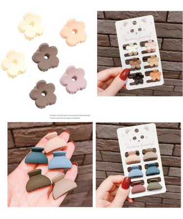 12Pcs Flower Hair Claw Clips - Nonslip Mini Claw Hair Accessories for Women and Girls (Random Color) - Buy Online on GoSupps.com