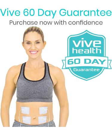 Vive Tens Unit Replacement Pads - 40 Pack Reusable Electrode Pads for Muscle Stimulation & Electrotherapy - Fits Most Devices - Buy Online on GoSupps.com