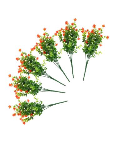 TOPBATHY 12 Pcs Simulation Camellia Eucalyptus Garland Vines Decor Office Decor Artificial Branches Faux Plants Indoor Artificial Flower Bouquet Vine Decor Artificial Leaf Household Plastic Orangex2pcs 13x13x30cmx2pcs