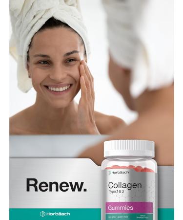 Horb ach Collagen Gummies | 70 Count | Strawberry Flavored Gummy | Hydrolyzed Collagen Type 1 and 3 | Non-GMO Gluten Free 70 Count (Pack of 1) - Buy Online on GoSupps.com