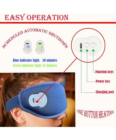 Newtipower Cordless Heated Eye Mask - Rechargeable Hot Compress Steam Mask for Dry Eyes, Fatigue, Puffy Eyes - Auto Shut Off, 3D Contoured Sleep Mask for Improved Sleep - Buy Online on GoSupps.com