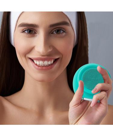 Face Scrubber - Electric Face Exfoliator Scrubber Gentle Facial Brush Silicone Face Wash Brush for Family Friends Birthdays Anniversaries Facial Cleansing Green - Buy Online on GoSupps.com
