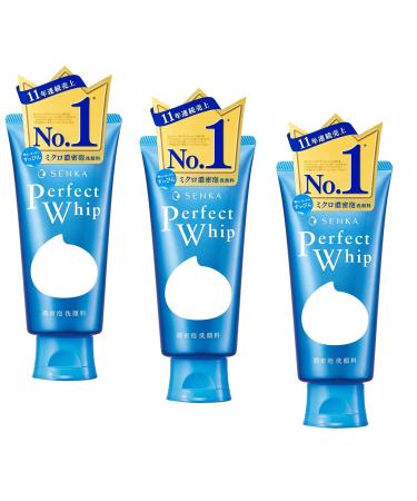 Specialized course Senka Perfect Whip 120g Hydrating Facial Cleansing Foam Enriched with Silk and Hyaluronic Acid Made in Japan Set of 3