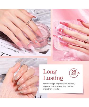 Beetles Pink Nude Gel Nail Polish Set - 20 Colors Summer Neutral Jelly & Glitter UV Gel Kit | Soak Off with Base & Top Coat | Perfect DIY Manicure Gifts - Buy Online on GoSupps.com