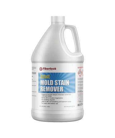 Fiberlock Instant Mold Stain Remover 1 Gallon Cleans Deeply Embedded Stains in Minutes Cleans Up To 500 SqFt Designed for Wood & Concrete Substrates