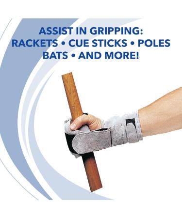 Sammons Preston Grasping Cuff with Wrist Support - Ultimate Grip Aid for Racket Paddle & Bat - Comfortable Suede for Limited Hand Function - Fits Right or Left Hand - Buy Online on GoSupps.com