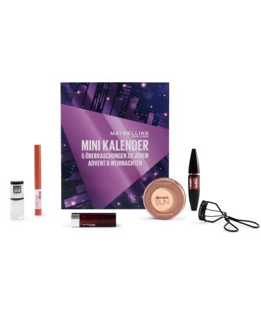 Maybelline New York Mini Advent Calendar 2023 NYC Nights with cosmetics behind 5 doors beauty advent calendar 2023 with make-up 1 piece Advent 2023 Women Mini Advent Calendar 2023 NYC Nights 5-Part Advent calendar - Buy Online on GoSupps.com