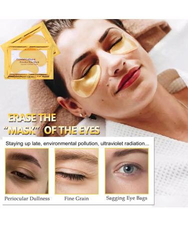30 Pairs 24K Gold Eye Masks & Collagen Lip Masks - Reduce Puffy Eyes Dark Circles & Fine Lines | Crystal Collagen Skin Care for Men & Women - Buy Online on GoSupps.com