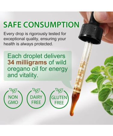 Organic Oregano Oil Liquid Drops Natural Herbal Supplement with Oil of Oregano Drops Immune Digestive Support & Energy Non-GMO Gluten Free 2 FL OZ 2 Fl Oz (Pack of 1) - Buy Online on GoSupps.com