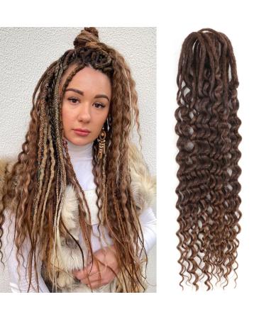 DAIRESS 24inches Synthetic Double Ended Wavy Dreadlock Extensions10strands/pack style Curly loose ends Dread Extensions Thin0.6cm Handmade Soft Reggae Hair Hip-Hop Style Dreads Synthetic Dreadlock Extensions (Curly Ends(...
