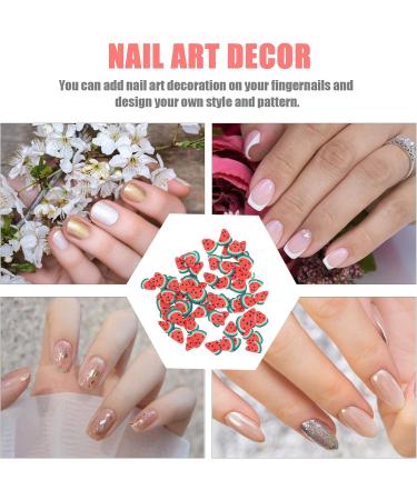 EXCEART Watermelon Charm 5 Pcs 3D Polymer Clay Sticker Slices for DIY Art Supplies (1x0.5x0.1CM) | International Shipping Available - Buy Online on GoSupps.com