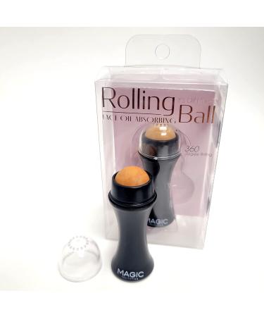 Magic Collection Oil-Absorbing Volcanic Face Roller Reusable Facial Skincare Tool for At-Home or Travel Mini Massage