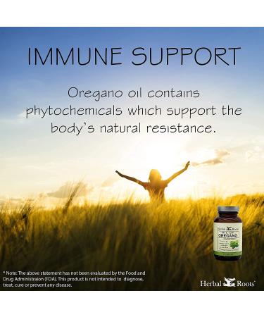 Herbal Roots Oil of Oregano Softgel Capsules - Extra Strength 150mg - Made in USA - 90 Easy to Swallow Capsules - Buy Online on GoSupps.com