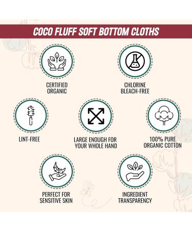 Buy Organic Cotton Dry Wipes for Baby - Thick Absorbent Extra Large 100% Organic Cotton Pads (200) - Ideal for Diaper Changes & Bath Time - Buy Online on GoSupps.com