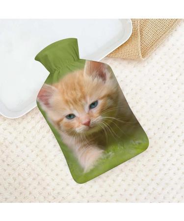 Cute Cat Hot Water Bottle with Plush Cover | Hand Warmer for Adults & Kids | 26.5x15.3cm - International Shipping - Buy Online on GoSupps.com