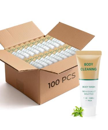 Mini Travel Body Wash Individually Wrapped Travel Size Bulk Shower Gel Set Trial Sample Small Single Use Men Women Toiletries Amenities for Hotel/Camping/Vacation/Homeless 1 Fl Oz (Pack of 100) 0.01 Fl Oz (Pack of 100)