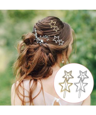 Hollow Star Hair Clips - Non-Slip Metal Geometric Barrettes with Rhinestones (8Pcs) - Stylish Hair Accessories for Women and Girls - Buy Online on GoSupps.com