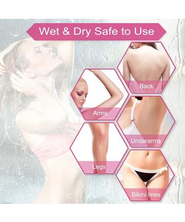 Brori Electric Razor for Women | Rechargeable Bikini Trimmer & Body Hair Removal - Painless WetDry Shaver with LED Light - Purplish Red - Buy Online on GoSupps.com