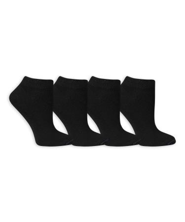 Dr. Scholl's womens Non-Binding Diabetic & Circulatory Low Cut Socks (4 Pack) Socks Shoe Size: 4-10 Black