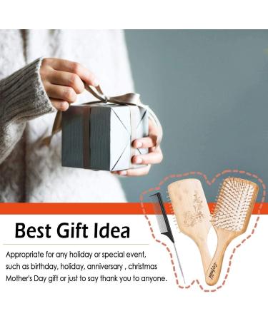 Natural Bamboo Paddle Hair Brush for All Hair Types | Eco-Friendly, Massaging Scalp, Promotes Hair Growth | 1 Count - Buy Online on GoSupps.com