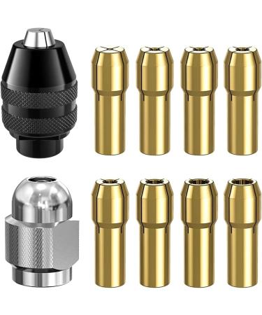 LUOFENG Copper clamp Durable Drill Chuck Collet Set (1/32"-1/8") 4486Drill Keyless Bit Chuck for Reliable Grip and Easy Installation - Buy Online on GoSupps.com