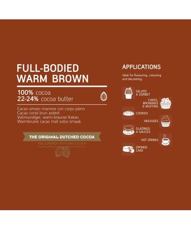 Van Houten Full Bodied Warm Brown Cocoa Powder - Buy Online on GoSupps.com