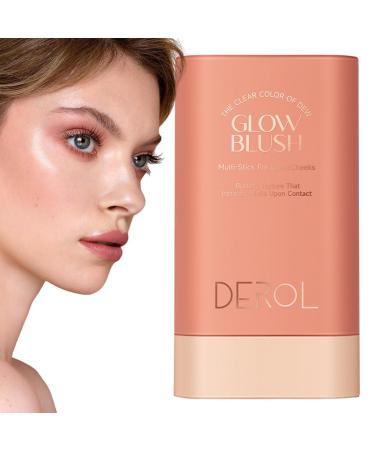 Moisture Blushess Stick - Cheek Tint Cream Blushess for Natural Makeup Make Up with Rotating Design Long Lasting Natural Cheek Tint Blushes Stick for Women Girls for Cheeks and Lips Pfrank