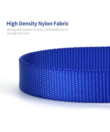Audwud Thick Nylon Dog Collar - Classic Adjustable Neck Band for Small Medium & Large Dogs | Deep Sea Blue - XS (25-36 cm) - Buy Online on GoSupps.com