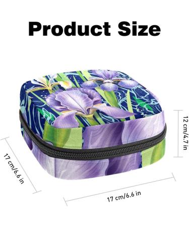 Orchid Ladies Napkin Storage Bag - Portable Zippered Case for Teen Girls & Women - Stylish Purple Design - Buy Online on GoSupps.com