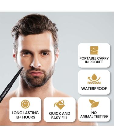 King Leonidas Beard Pencil Filler for Men - Black Water-Resistant Beard Liner Pen - Beard Shaper & Definer for Patchy Beards -Facial Hair Darkener for Natural Look - Buy Online on GoSupps.com