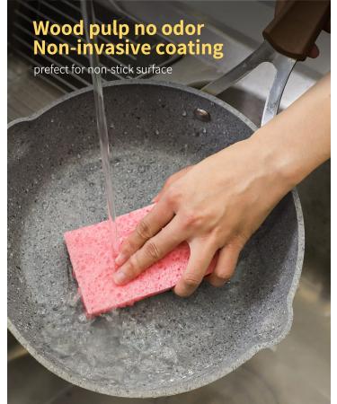 ARCLIBER Cellulose Heavy Duty Kitchen Sponges - 6 Pack, Multicolor - Scrub Tough Messes Without Scratching - Buy Online on GoSupps.com