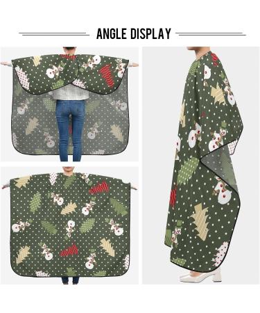 Waterproof Barber Cape - Snowman & Tree Cheetah Haircut Bib for Men & Women | Unisex Hair Cutting Cape  - Buy Online on GoSupps.com