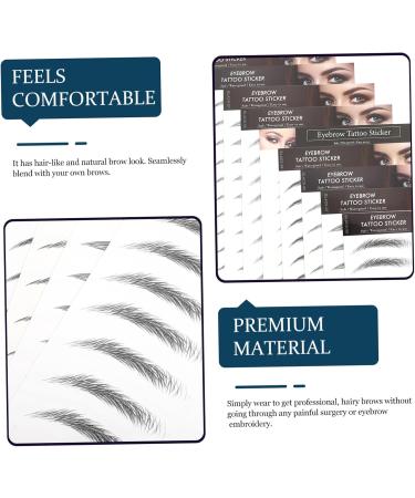 DOITOOL 10pcs Imitation Eco Eyebrow Sticker Black Stickers Eyebrows for Women Water Transfer Eyebrow Sticker 21.5X14.5cm Black - Buy Online on GoSupps.com