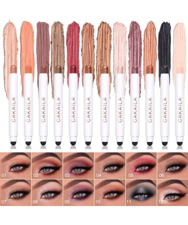  Timipoo Eyeshadow Cream Stick Eyeshadow Pen Matte Shimmer Eye Makeup Stick Fluorescent Makeup with Long Lasting Waterproof Eyeshadow (04#) - Buy Online on GoSupps.com
